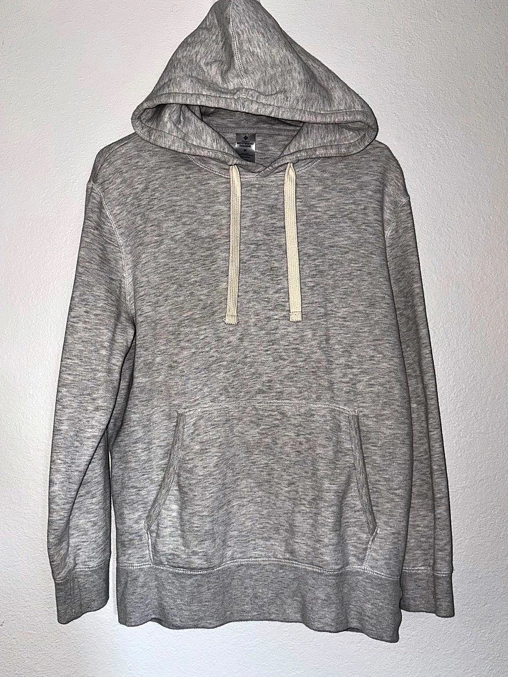 Member's Mark Newport Boyfriend Hoodie Light Gray Platinum Silver Heather M